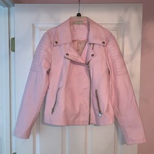Women’s Pink Leather Jacket